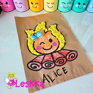 FOGUEIRINHA - colorida e para colorir