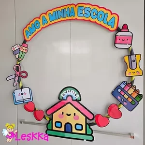 DIA DA ESCOLA - painel de porta ou bambolê de fotos!