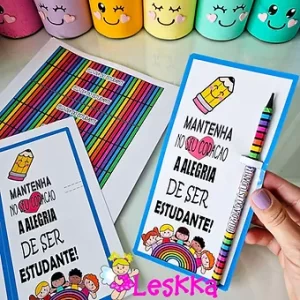 DIA DO ESTUDANTE - lápis com cartão