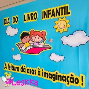 DIA DO LIVRO - painel de parede