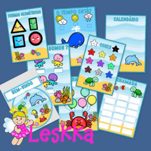 FUNDO DO MAR  - kit de cartazes coloridos