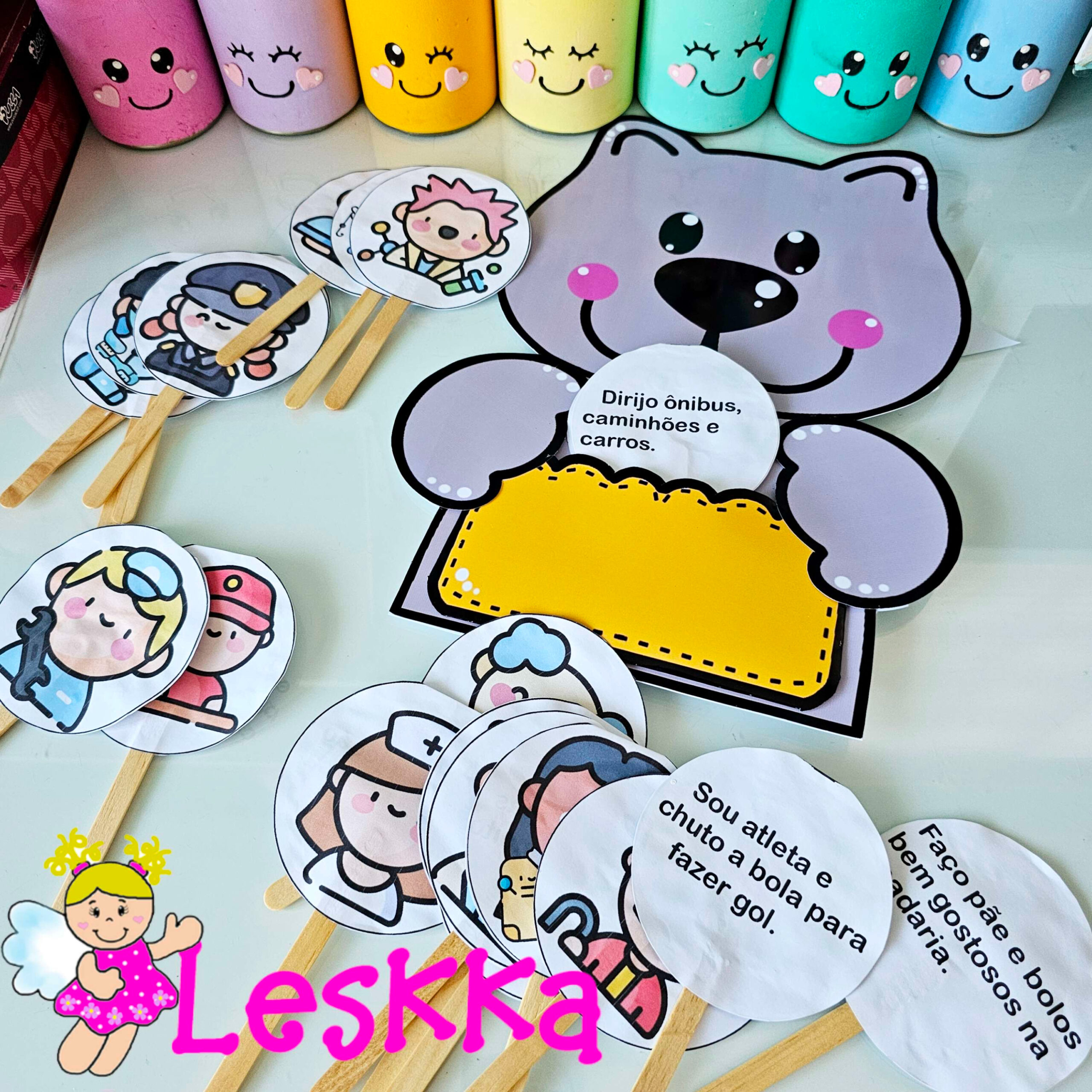 GATINHO DAS PROFISSÕES - luva + 21 figuras