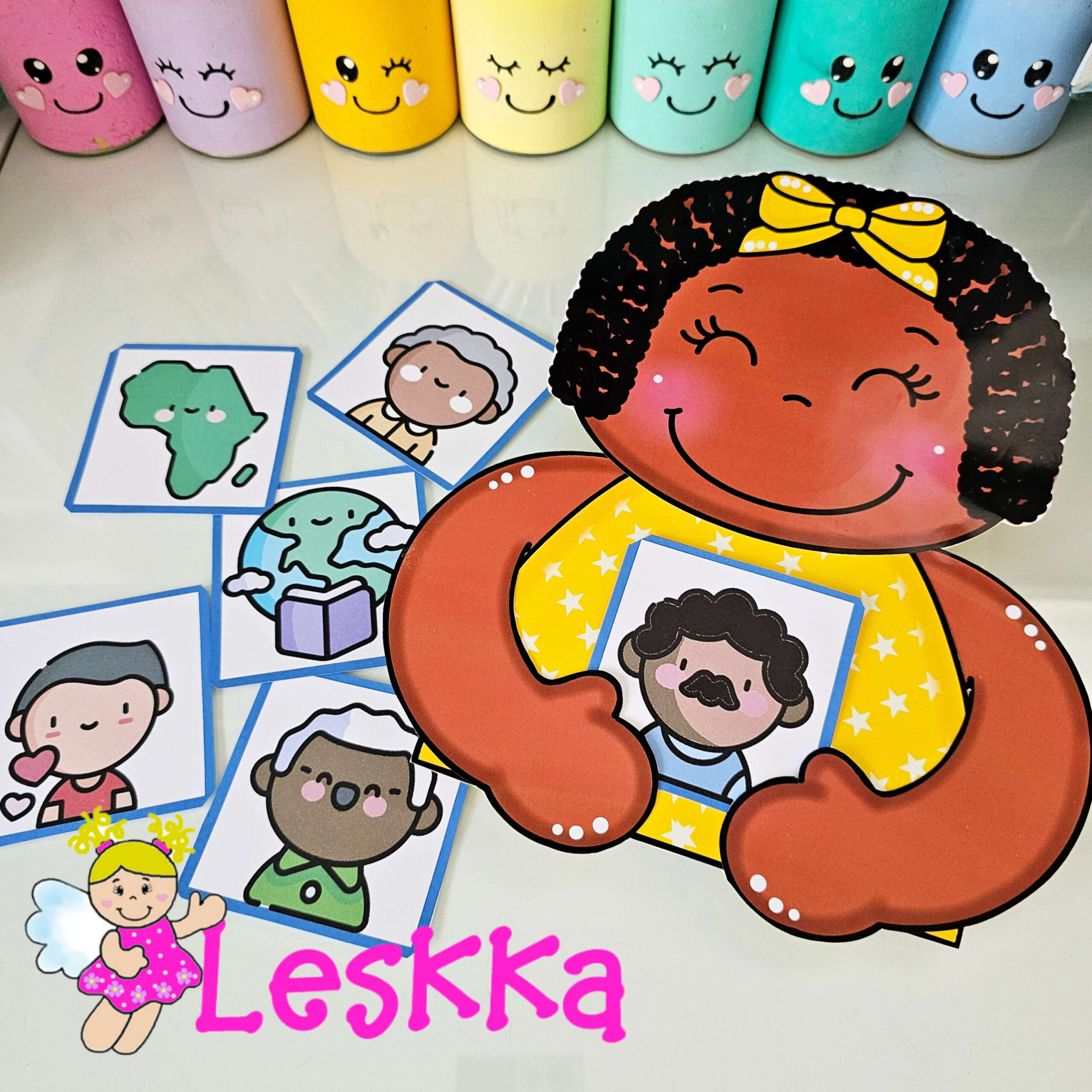 O CABELO DE LELÊ- luva + 6 figuras