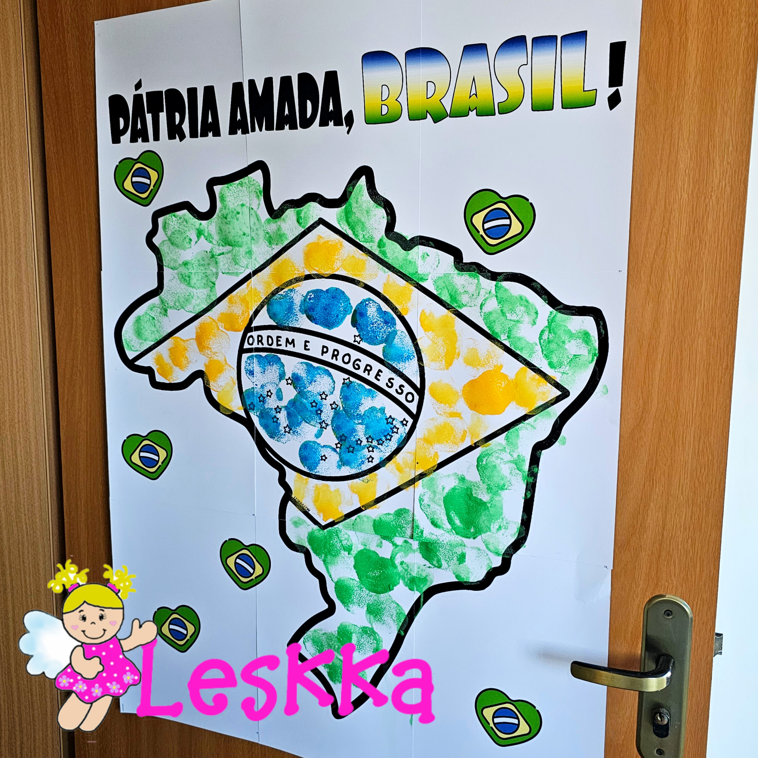 Patria Amada Brasil  - painel de porta ou mural