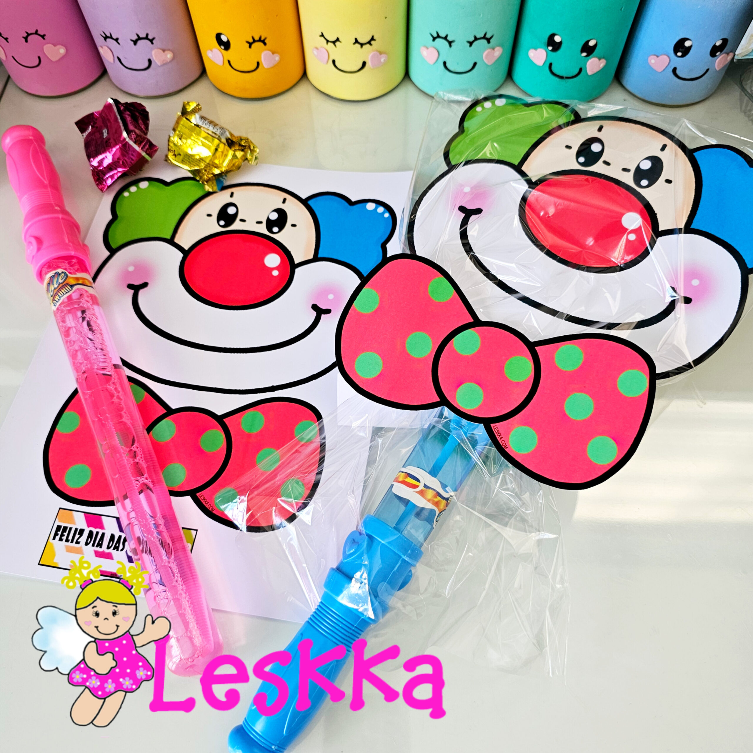 Palhacinho bolhinha de sabão