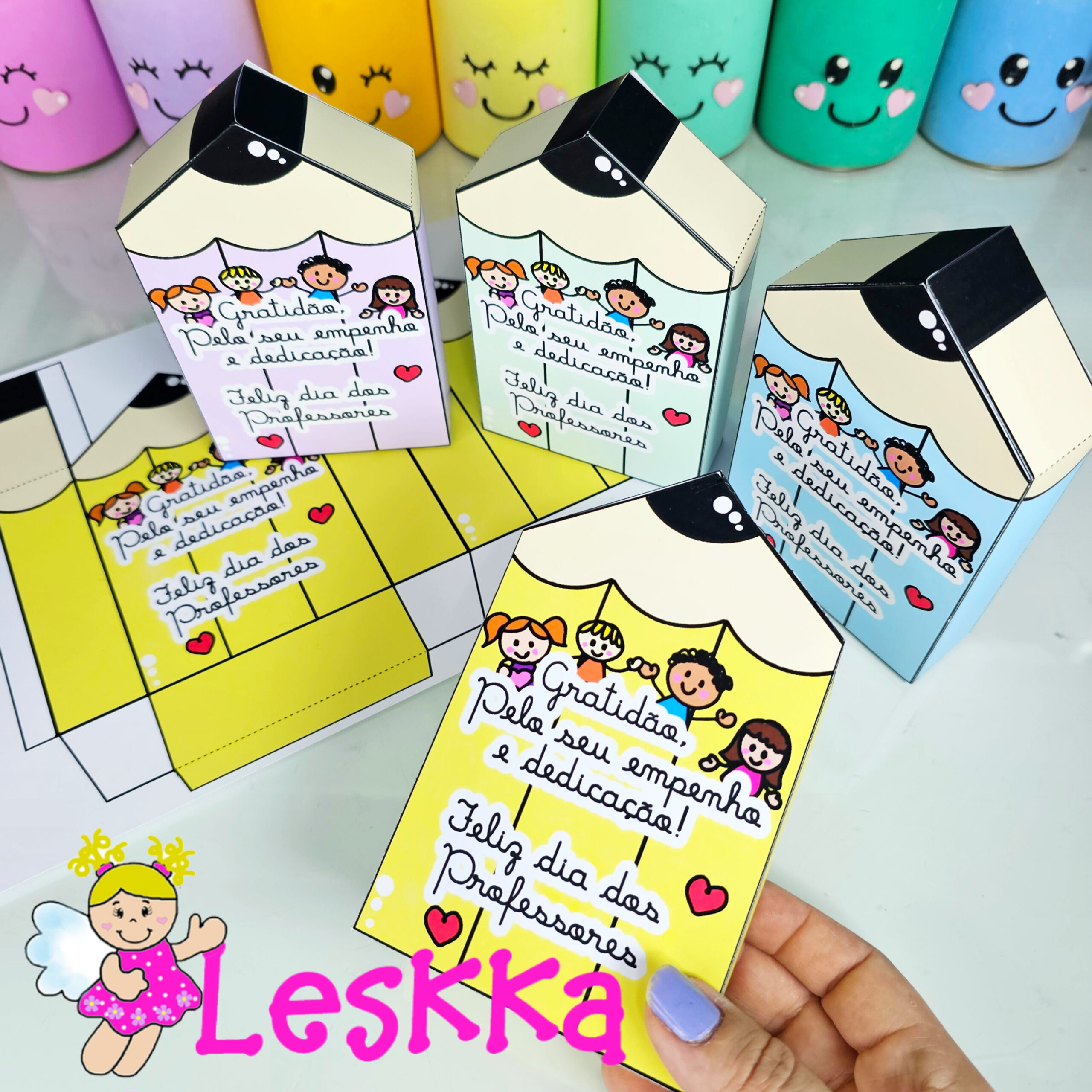 Caixa lapis - dia do professor