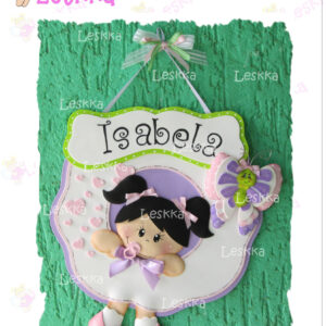 Moldes - Placa menininha