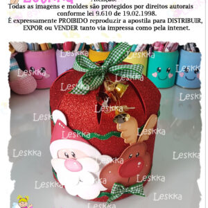 Moldes - Porta panetone Sininhos