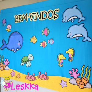 PAINEL BEM-VINDOS - FUNDO DO MAR