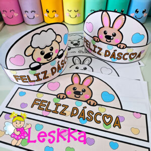 PÁSCOA  - Coroas de coelhinho e cordeirinho