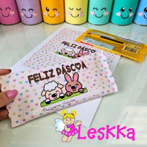 PÁSCOA  - Embalagem para barra de chocolate