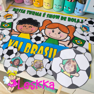 Turma show de bola - painel de porta ou parede e atividade