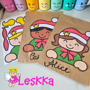 Envelope de Natal - colorido e para colorir